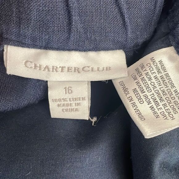100% Linen Wide Leg Pull On Pants 16 - Picture 12 of 12